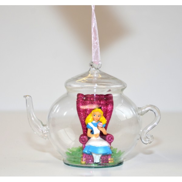 Alice Glass Teapot Christmas Ornament Decoration